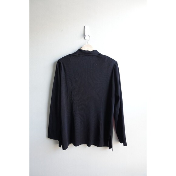 Exclusively Misook Black Zip Up Cardigan Sweater Size Medium - Picture 4 of 4